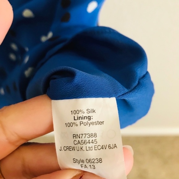 J. Crew 100% Silk Cap Sleeves Abstract Print Dress - Picture 7 of 7